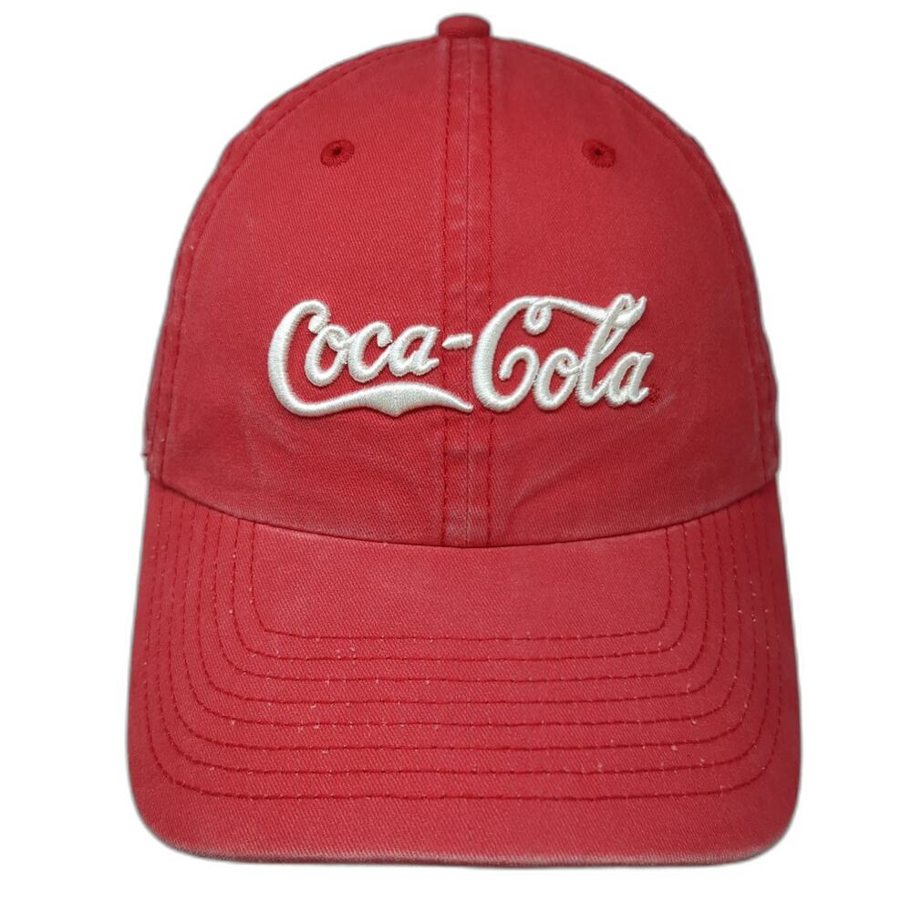 American Needle Baseball Cap Red One Size Coca-Cola Script Logo Slideback Hat